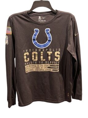 Indianapolis Colts Nike NFL On Field Long Sleeve Shirt Salute To Service Size XL